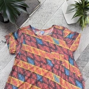 NWT LulaRoe Swing Dress Carly Patch Pocket High Low Hemline Cool Open Sleeve